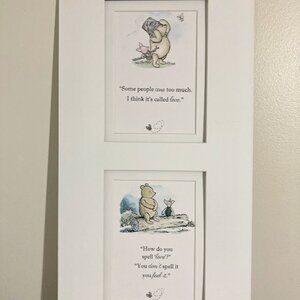 Disney Winnie the Pooh & Piglet 100 Acre Woods Double Print Art 10X18